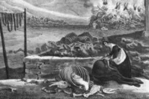 vildersvrouw met baby abdeckerei in Paris z-w